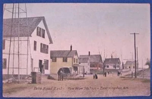 East Kingston NH Street View Pow Wow Station Postcard - Picture 1 of 1