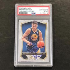 2013-14 Panini Select #78 Andrew Bogut Signed Card AUTO PSA Slabbed Warriors