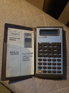 Vintage Sears LC-89 Japan Liquid Crystal Scientific Calculator W/ Manual  - Picture 1 of 8