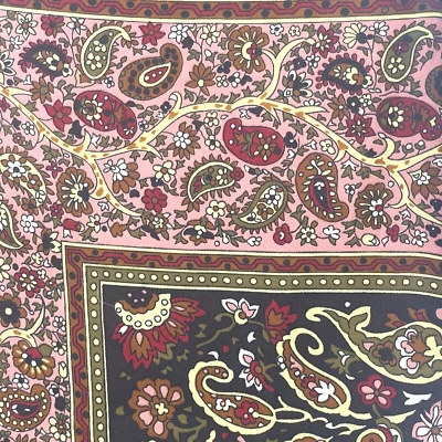 Ted Lapidus Bufanda Floral Paisley Pájaros Flecos París 45x45 Poliéster De Colección LEER Foto 1 de 4