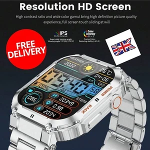 Smartwatch Unisex Anrufe annehmen/Wählen 1,96"" HD Touchscreen 100+ Modi UK LAGER - Bild 1 von 12