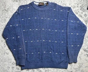 VTG AUTHENTIC ISSUE 90 Patterned Coogi Style Sleeve Knit Sweater Men’s L USA - Picture 1 of 7