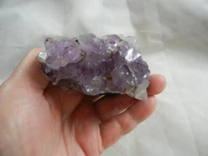 Natural Purple Amethyst Cluster Quartz Crystal Druzy Geode Section 9.40oz Brazil - Picture 1 of 11
