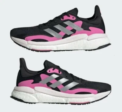 ZAPATOS MUJER ADIDAS SOLARBOOST 3, FY0304, Core Negro/Rosa Gritante Talla 11 Foto 1 de 4