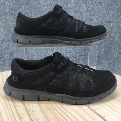 Skechers Shoes Womens 8 Gratis Strolling Sporty Slip On Sneakers 22823 Black - Image 1 of 4