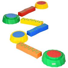 Outsunny Eight-Piece Kids Stepping Stones w/ Non-Slip Surface & Bottom, for Kids