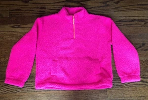 Gap Kids Girl’s Hot Pink Fleece Half Zip Pullover Jacket US XL (12) - Picture 1 of 2