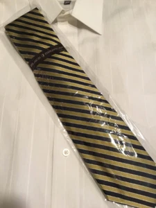 Black Brown 100% Silk Men's Tie - Picture 1 of 4