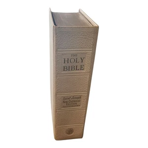 Saint Joseph New Catholic Edition Illustrated Holy Bible 1962 Leather Bound Gold - Picture 1 of 6