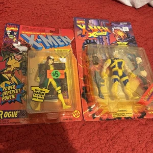ToyBiz 1995 Vintage Marvel X-Men X-Force Cable & Rogue - Foto 1 di 5