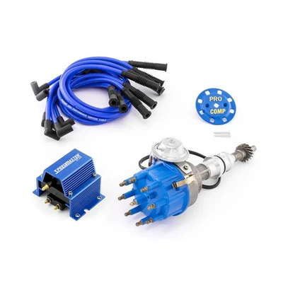 Ford 302 351C Cleveland Early 460 distribuidor pronto para uso com bobina e cabos de fio - Imagem 1 de 2