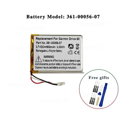 Batería Nueva 361-00056-07 Para Garmin DriveSmart 5 55 61 65 71 GPS Garmin Fenix 3 Foto 1 de 4