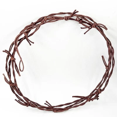 2.3M Fake Rusted Rusty Barbed Wire Simulation Rattan Halloween Horror ​Prop - Image 1 of 4