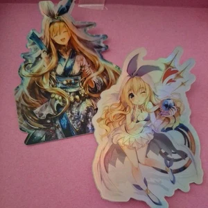 Remember WIXOSS holographic Sticker Lot X2 3X3 Inches Fairy Anime Blonde Girl - Picture 1 of 3