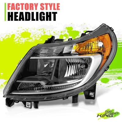 OE Style Chrome Amber Driver Left Headlights for Ram Promaster 1500-3500 14-22 - Image 1 of 4