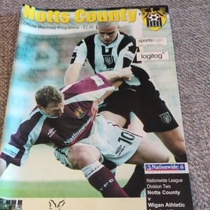 Notts County V Wigan Athletic, Football Programme, 14/10/2000, League 2 - Picture 1 of 4