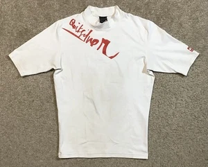 QUIKSILVER RASH GUARD GRÖSSE MEDIUM UV TECH WEISS/ROT KURZARM SHIRT - Bild 1 von 20