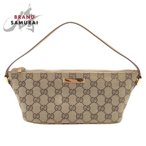 GUCCI GG Pattern Brown GG Canvas 039 1103 2123 Handbag Accessory Pouch Women 5 - Picture 1 of 7