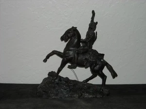 Franklin Mint Frederic Remington Bronze Sculpture - The Scalp - Picture 1 of 7