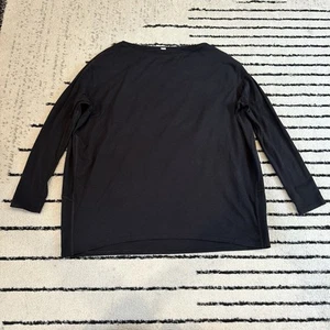 Lululemon Back In Action Long Sleeve Shirt Women’s Size 6? Black Oversize Top - Picture 1 of 7