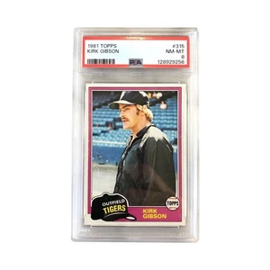 1981 Topps #315 Kirk Gibson Rookie Tigers PSA 8 - Picture 1 of 2