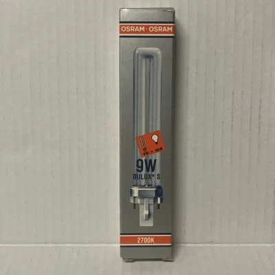 Osram Dulux S Compact Fluorescent 2-Pin Base F9TT 2700k G23 Made in USA - Image 1 of 2