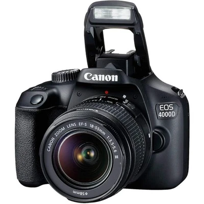Canon EOS 4000D Digital SLR Camera w/ EF-S 18-55mm III Lens Time Lapse Wi-Fi - Image 1 of 4