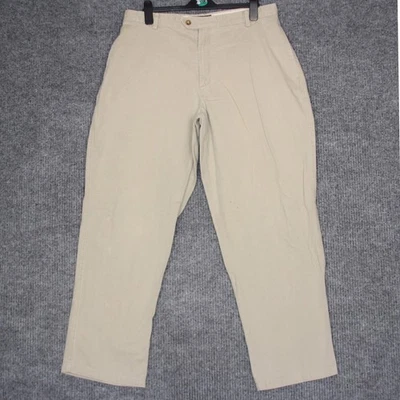 Pantalones de hombre Chaps Ralph Lauren de sarga caqui calce recto talla 36x32 Foto 1 de 4