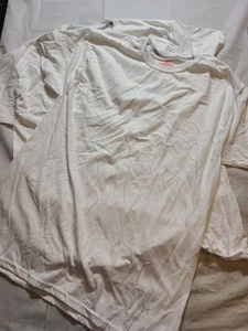 Lot Of 2 Hanes Tagless White Tshirts Size XL - Picture 1 of 5