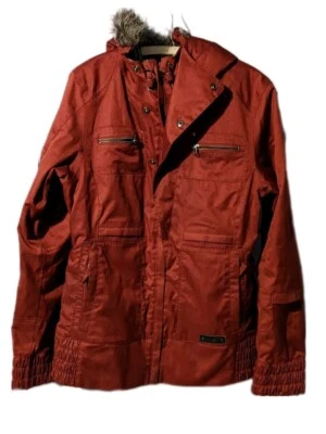 Burton Snowboard Ski Jacket Womens Size M DryRide Hooded Full Zip Burgundy - Image 1 of 3