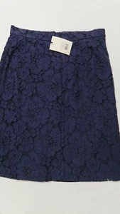Tara Jarmon Rock Lochstickerei Netz Marineblau Pflaume Gr.42-44 Neu mit Etikett - Bild 1 von 10