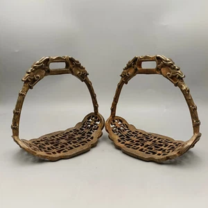 Double Dragon Hollow Iron Stirrups - Picture 1 of 9