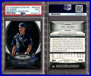 PSA 9 2010 Bowman Sterling Black Refractor Wil Myers RC 24/25 Royals POP1 NONE↑