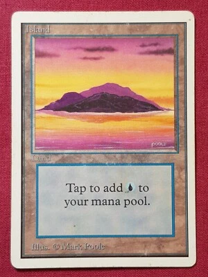 Magic The Gathering UNLIMITED ISLAND A land card MTG UNL - Image 1 of 2