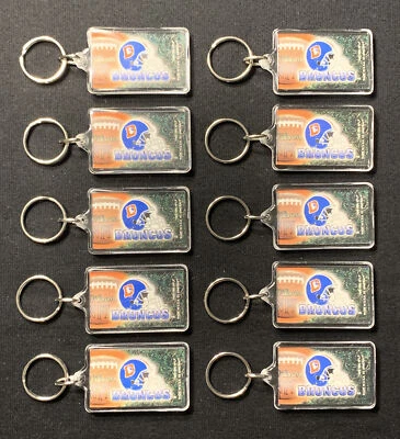 DENVER BRONCOS 1995 NFL KEY CHAINS MADE IN USA BY WINCRAFT LOT OF 10 - Image 1 of 2