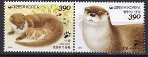 2 estampillas de fauna y animales de Corea 2016 montadas sin montar o nunca montadas - Imagen 1 de 1