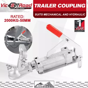 Mechanical Override Brake Trailer Coupling Kit 50mm Ball 2000Kg Caravan Boat - Picture 1 of 11