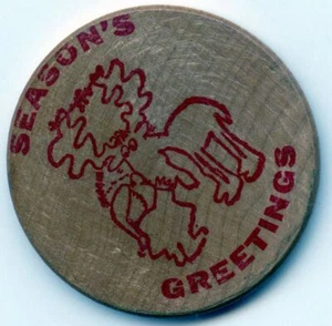 Wooden Dollar, Seasons Greetings 1981-1982 - Picture 1 of 2