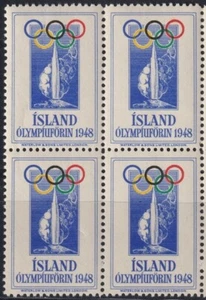 F-EX18068 ISLAND 1948 MNH OLYMPIC GAMES LONDON ENGLAND BLOCK 4. - Picture 1 of 1