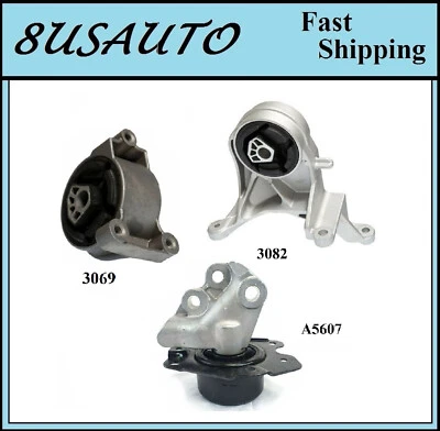 3 piezas montaje de transmisión apto para Chevy Equinox/Pontiac Torrent 2007-2009 3,4 L - automático Foto 1 de 4