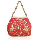 New Traditional Designer Ethnic Women Potli Clutch Bag Handbag Color Red BT5