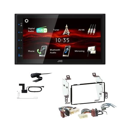 JVC Bluetooth 2DIN DAB+ Autoradio für Nissan Note 2006-2013 in schwarz - Bild 1 von 4