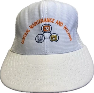 Central Maintenance & Welding White Polyester Mesh Snapback Trucker Cap CH36 - Picture 1 of 10