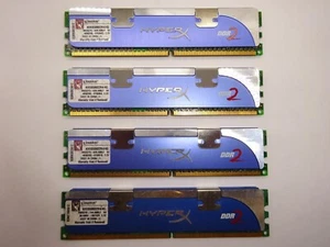 Kingston HyperX 4 GB (4x1 GB) DDR2 KHX8500D2K4/4G 2,2 V #R1399 - Foto 1 di 3