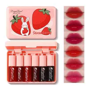 6 Colors Lip Tint Stain Mini Liquid Lipstick, Korean Lip Gloss Moisturizing Natu - Picture 1 of 4