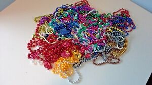 Lot 3+ Lbs Party / Mardi Gras Beads Necklaces Favors Assorted Colors Designs 