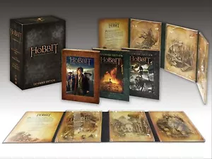 HOBBIT TRILOGY EXTENDED EDITION DVD Box Set Movie Film 1 2 3 Film UK Compatible - Picture 1 of 3