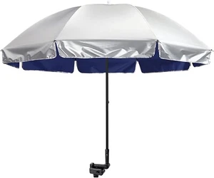 UPF 50+ Height Adjustable Chair Umbrella with Universal Clamp for Beach Chair, - Picture 1 of 9