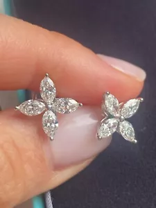 Tiffany Co Victoria Large Earrings With Diamonds 1.62 Ctw - Picture 1 of 7