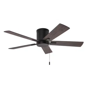 Grantway 48 in. Indoor/Covered Outdoor Matte Black Low Profile Ceiling Fan - Picture 1 of 5